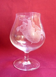 coffret verre à brandy en cristal