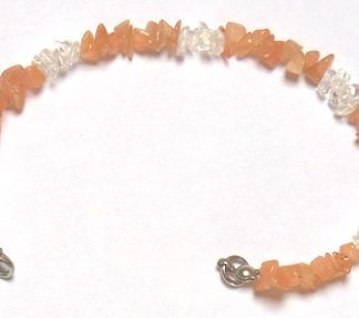 bracelet en pierre de soleil et cristal de roche