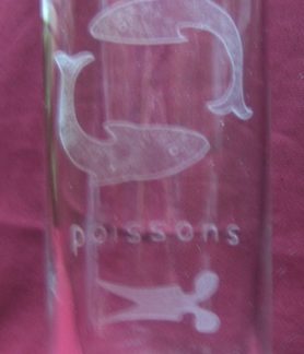 verre eau poissons
