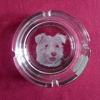 cendrier tête chien fox terrier