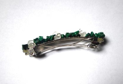 barrette malachite et cristal de roche – Image 2
