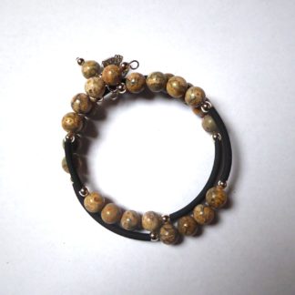 bracelet en jaspe léopard