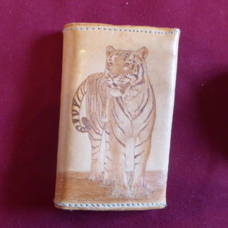 porte-monnaie 3 poches tigre