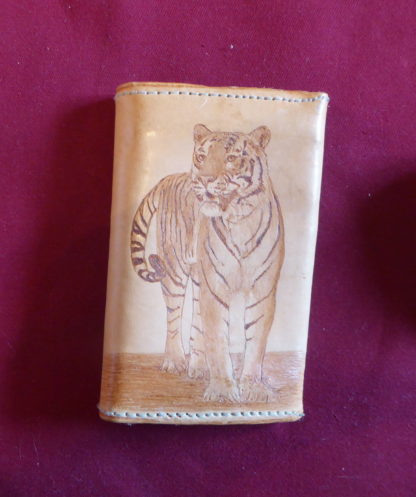 porte-monnaie 3 poches tigre