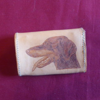 porte-monnaie 3 poches tête chien dobermann