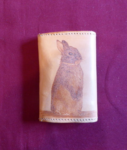 porte-monnaie 3 poches lapin debout
