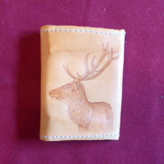 porte-monnaie 2 poches tête cerf