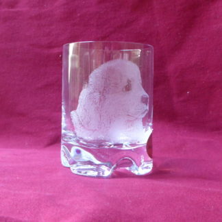 verre à whisky tête berger des Pyrénées