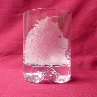 verre à whisky tête chien samoyède