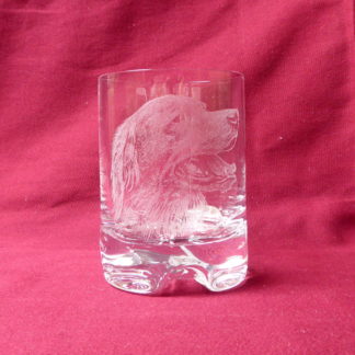 verre à whisky tête chien setter