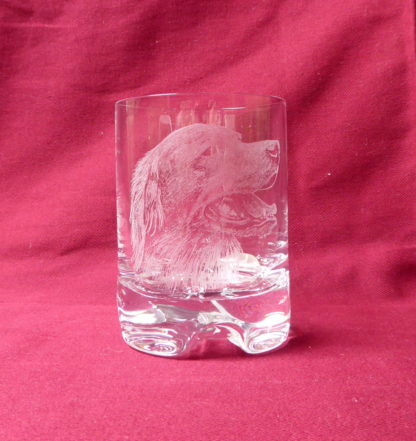 verre à whisky tête chien setter