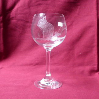 verre à beaujolais en cristal écureuil