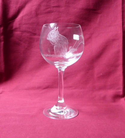 verre à beaujolais en cristal écureuil