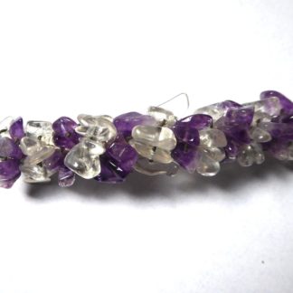barrette améthyste et cristal de roche