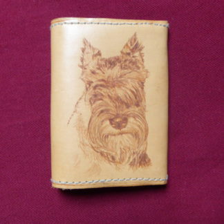 porte-monnaie 2 poches schnauzer