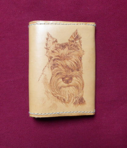 porte-monnaie 2 poches schnauzer