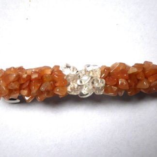 barrette pierre de soleil et cristal de roche