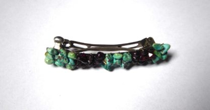barrette turquoise et grenat – Image 2