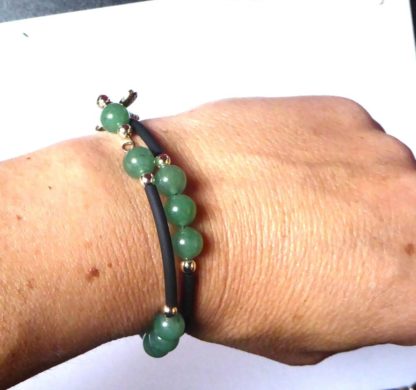 bracelet en obsidienne flocons de neige – Image 2