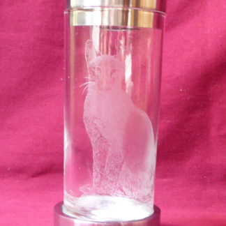 verre à eau-vase-photophore chat – Pascale Resin