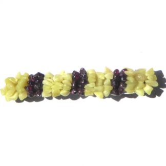 barrette jade et grenat