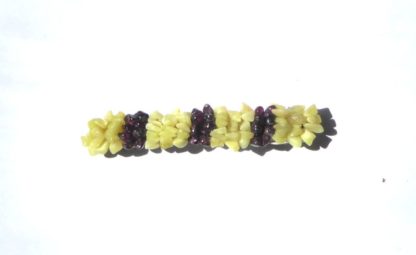 barrette jade et grenat