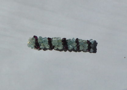 barrette aigue-marine et grenat – Image 2