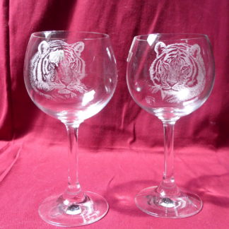 coffret verre à vin beaujolais têtes de tigres