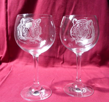 coffret verre à vin beaujolais têtes de tigres