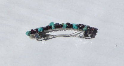 barrette turquoise et grenat – Image 2