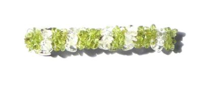 barrette péridot et cristal de roche