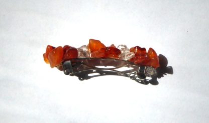 petite barrette cornaline et cristal de roche – Image 2