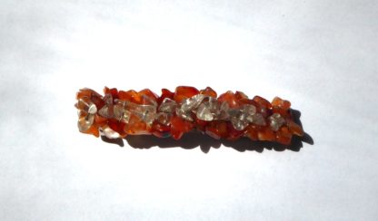 barrette cornaline et cristal de roche