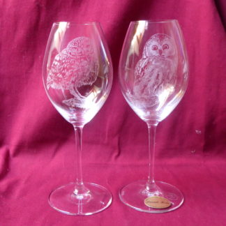 coffret verre à vin en cristal tempranillo chouettes