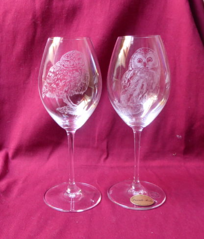 coffret verre à vin en cristal tempranillo chouettes