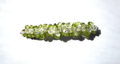 barrette en péridot et cristal de roche