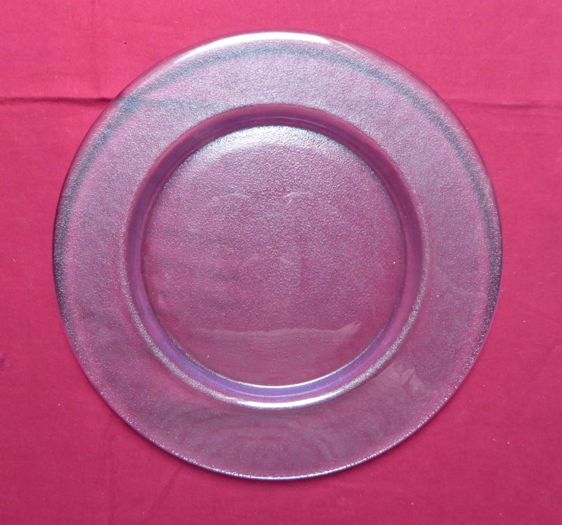 plat rond bleuté