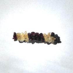 petite barrette grenat citrine