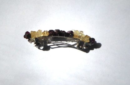 petite barrette pour cheveux en grenat et citrine – Image 2