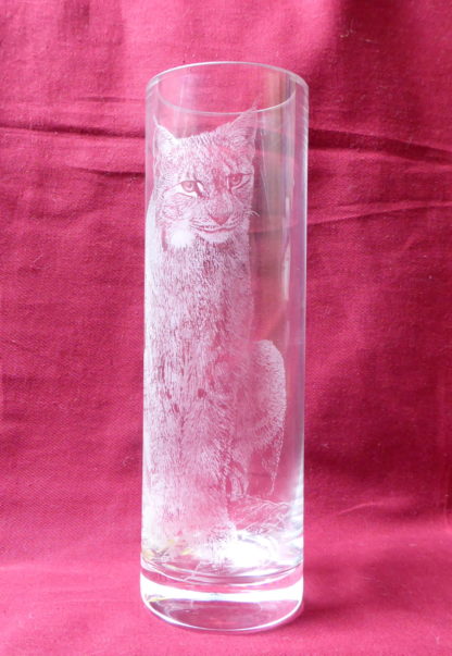 vase cylindrique lynx assis