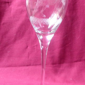 verre en cristal cheval